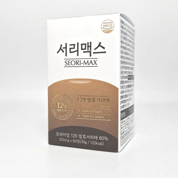 서리맥스 129발효서리태 1박스 500mg x 60정 프리미엄 발효서리태분말 SEORI-MAX
