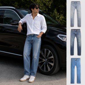 리바이스 남성 여름 청바지 505 레귤러핏 라이트웨이트 페이드 워싱 데님팬츠