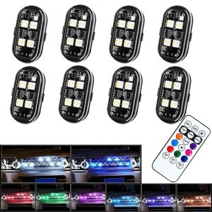 오토바이 헬리콥터 무선 LED 스트로브 경고등 USB 충전