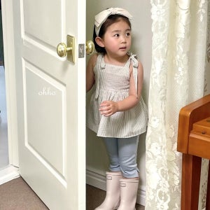 (바로배송) 오호 페퍼 스트라이프 끈 블라우스 26 여름 등원룩