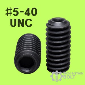SCM435 #5-40 UNC 무두렌치볼트 오목끝 인치 세트스크류