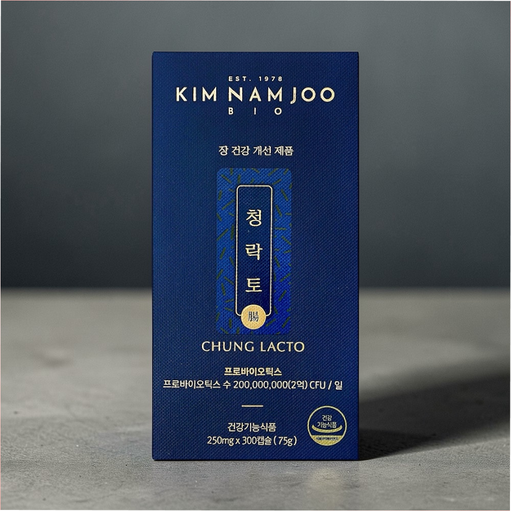 <b>김남주바이오</b> 청락토 300캡슐 75일분 프로<b>바이오</b>틱스 장건강 유산균