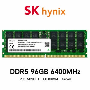 SK하이닉스 서버용 메모리 DDR5 96GB 6400 PC5 51200 ECC REG