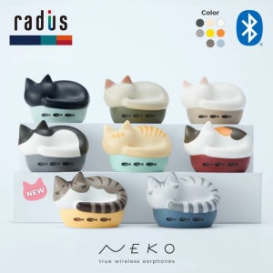 Radius NEKO 고양이 무선 블루투스 이어폰 7종류 HP-C28BTH