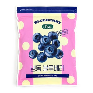 obla 냉동 블루베리 칠레산 1kg 5개 / 아이스박스배송