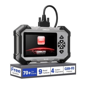 2026년 터치스크린이 장착된 GOOLOO DS600 OBD2 스캐너 u2013 구독 금지, 평생 무료 사용 및 업데이트, ABS /SRS / 변속기 자동차 진단 도구, 9+ 리셋