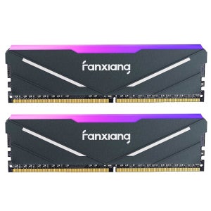 판샹 RGB DDR4 RAM 32GB(2x16GB) 3200MHz CL16 V1.35, 데스크톱 게이밍 머신 오버클럭 메모리, 인텔 XMP 2.0 및 AMD 호환 - 블랙