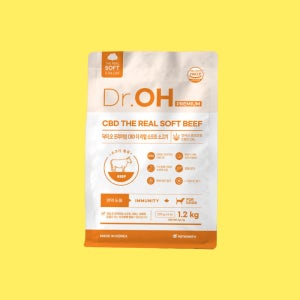 (체험단샘플팩) 닥터오 프리미엄 위드 CBD 더 리얼 소프트 강아지 사료 소고기, 50g, 10개
