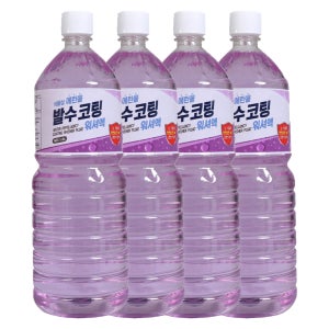 유니켐 발수 코팅 워셔액 친환경 식물성 사계절 1.8L, 4개