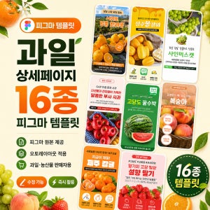 과일 피그마 상세페이지 템플릿 16종 세트 -쿠팡 스마트스토어 상세페이지 제작