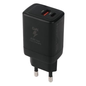 지파워 GaN PD45W 2포트(1구 45W/2구 동시 25W+18W)초고속충전기 케이블미포함, 블랙