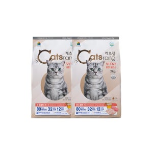 캐츠랑 new 전연령 전묘용 비타플러스 고양이사료 닭+참치 (2kgX2개), 4kg, 1개