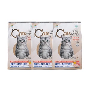 캐츠랑 new 전연령 전묘용 비타플러스 고양이사료 닭+참치 (2kgX3개), 6kg, 1개