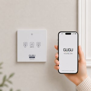 구구 2구 스마트 무선 터치 스위치 앱연동 원격제어 일괄소등 조명스위치 IoT 스마트홈 GUGU