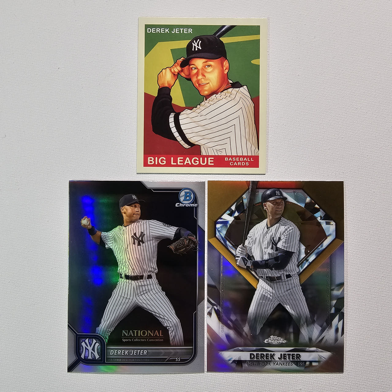 2022 National Bowman Chrome Derek Jeter Diamond Greats 데릭 지터 야구카드 3장 일괄 / MLB-46
