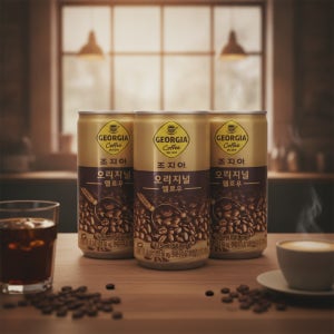 조지아 옐로우 편의점 캔커피 175ml 90캔 커피음료 음료수 미니캔 오리지널
