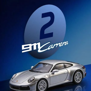 AR 64 프리미엄 포르쉐 911 카레라 GT 실버 아크릴케이스 다이캐스트 모형 자동차