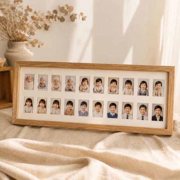 아기 증명사진 액자 12개월 성장기록 포토프레임