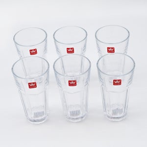 유징 홈카페 감성 머그컵 유리잔 손잡이 유리컵 쥬스컵 370ml 6P
