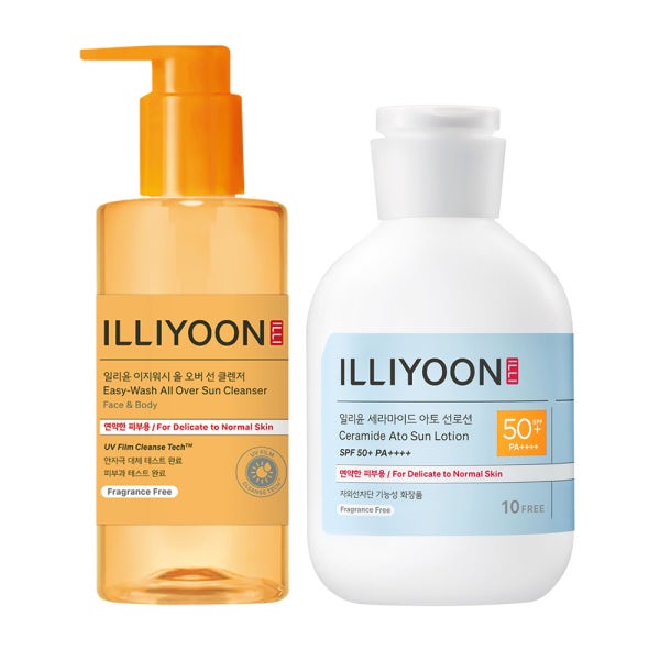 [선듀오] 일리윤 세라마이드 아토 선로션 180ml+이지워시 올 오버 선 클렌저 200ml 1세트