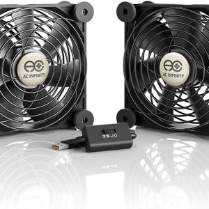 AC Infinity 120mm USB 팬 저소음 듀얼 냉각 S7 저소음 듀얼 냉각 선풍기 1개