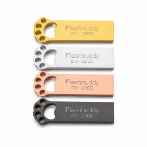 플래시버디 USB 2.0 유에스비 메모리 20V 128GB 학교 기업 로고 레이져 각인 인쇄
