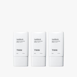 TWW 선블럭 SPF50+ PA+++ (혼합자차 선크림) 30ml, 3개