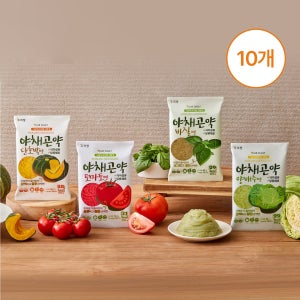 우리랑 야채곤약 10팩 (양배추 / 토마토 / 단호박 / 바질)