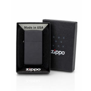 ZIPPO 클래식 블랙매트 1618 SLIM BLACK MATTE