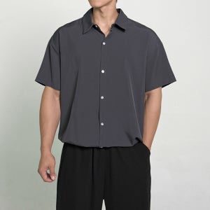 [빅사이즈 S-8XL] 5color 쏙쏙셔츠 링클프리 자동넣입 반팔 셔츠