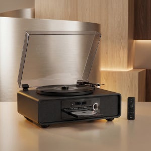 브리츠 턴테이블 LP 플레이어 블루투스스피커 레코드 레트로 감성 BZ-TP9100 블랙