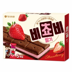 오리온 비쵸비 딸기 5P 125g x 1개 연말 병오년 새해 행사 탕비실 회사 스낵 과자