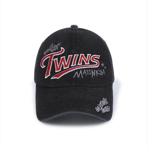 Matin Kim X LG Twins VINTAGE WASHED BALL CAP IN BLACK