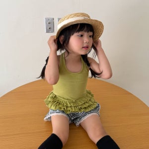 바나나제이 여름 티나 캉캉 홀터티 여아 키즈 주니어 나시 데일리룩