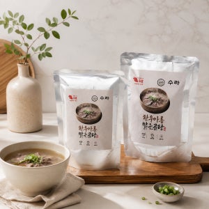 오늘의수라 투뿔 맑은 한우 곰탕 600g 2인분 아롱사태 사골 곰국 샤브샤브 전골 육수