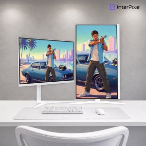 [신제품 FAST IPS] 인터픽셀 IPQ3244W QHD 165Hz 화이트 게이밍 모니터 피벗 80~81cm(32인치)