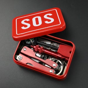 SOS 재난 비상 도구 용품 생존 서바이벌 키트 상자 6종세트