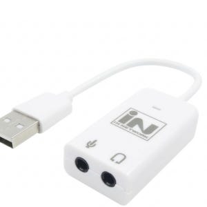 in-network USB 외장형 7.1 사운드카드 이어폰 오디오 마이크 변환젠더 노트북