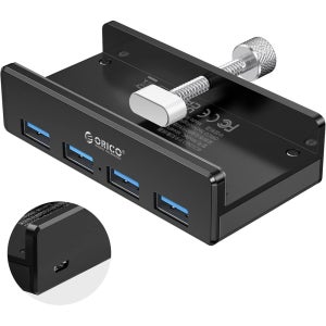 ORICO USB 3.0 허브 4포트 클램프형 알루미늄 추가전원 검은색 1개