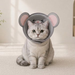 드림베이스 넥카라 강아지 고양이 중성화 깔대기 초경량 애견 S