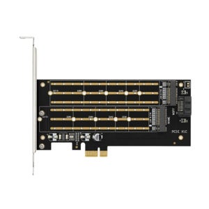 PC저장장치 확장카드 PCIe x1 듀얼 M.2슬롯 NVMe M Key SATA B Key 어댑터