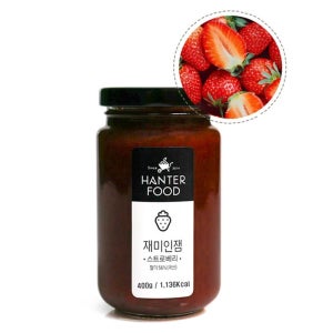 국내산 수제 딸기잼 무설탕 과일잼 가족건강 홈카페 선물세트 400g