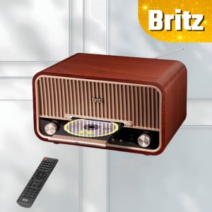 브리츠 BZ-T7800 Plus 블루투스 올인원 앤틱 미니오디오