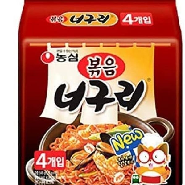 일본 농심 너구리 볶음면 볶음너구리 해산물맛 4개입