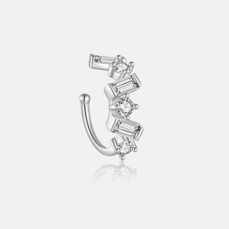 925 스털링 실버 VEWANT 여성 지르콘 Earcuff 커프 귀걸이 피어싱 클립 없음 패션 파인 크리스탈 쥬얼리