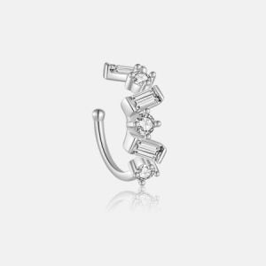 925 스털링 실버 VEWANT 여성 지르콘 Earcuff 커프 귀걸이 피어싱 클립 없음 패션 파인 크리스탈 쥬얼리