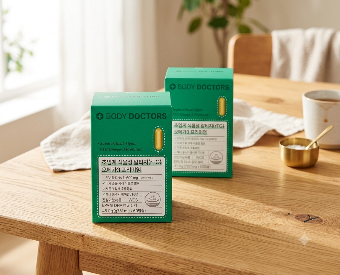 바디닥터스 초임계 식물성 알티지(rTG) 오메가3 프리미엄 751mg x 60캡슐, 3개
