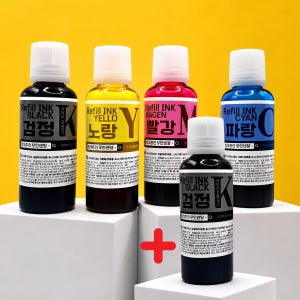 (특대용량) 4색세트+1병증정 삼성잉크 SL-T1670W J1560W T1672W T1677W T2270W INK-K610 C610 Y610 M610 200ml재생
