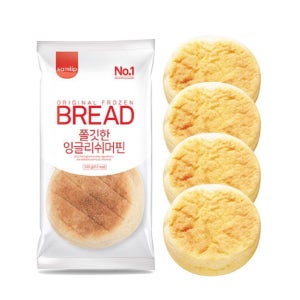냉동 잉글리쉬머핀 쫄깃한 브런치빵 샌드위치용 베이커리 4입 4봉