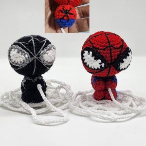아이놀부 스파이더맨 손뜨개질 인형 재료키트 DIY 가방걸이